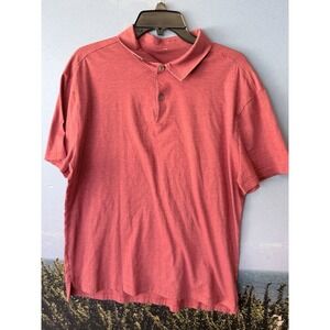 Lululemon Shirt Adult  Red Tech Polo Heathered Short Sleeve Active Mens L